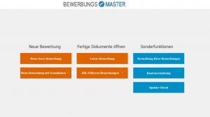 Bewerbungsmaster 2025 erstellt individuelle Bewerbungsunterlagen inkl. Bewerbungsschreiben + CV Lebenslauf + Profil + Deckblatt. Mit Unterstützung zur komfortablen Onlinebewerbung per Mail.