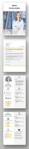 Komplett-Set 4 Seiten CV Lebenslauf Download: Die Bewerbungsvorlage „Attention Express“ vermittelt mit wenigen Worten alle relevanten Kenntnisse und Erfahrungen. Die grafischen Icons erleichtern Personalern die Sichtung und beschleunigen so die Inhaltsvermittlung. Lebenslauf, CV, Bewerbungsvorlage für die moderne Bewerbung als Download.