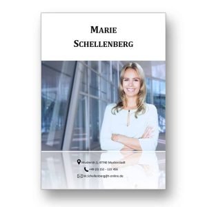 Bewerbungs-Deckblatt mit Spiegelung als Download: Die Bewerbungsvorlage „Attention Express“ vermittelt mit wenigen Worten alle relevanten Kenntnisse und Erfahrungen. Die grafischen Icons als Symbole erleichtern Personalern die Sichtung und beschleunigen so die Inhaltsvermittlung. Lebenslauf, CV, Bewerbungsvorlage für die moderne Bewerbung als Download.