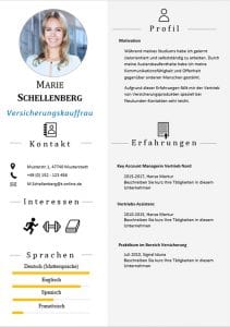Lebenslauf mit Icons als Download: Die Bewerbungsvorlage „Attention Express“ vermittelt mit wenigen Worten alle relevanten Kenntnisse und Erfahrungen. Die grafischen Icons erleichtern Personalern die Sichtung und beschleunigen so die Inhaltsvermittlung. Lebenslauf, CV, Bewerbungsvorlage für die moderne Bewerbung als Download.