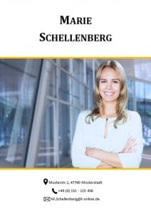 Bewerbungs-Deckblatt mit Spiegelung als Download: Die Bewerbungsvorlage „Attention Express“ vermittelt mit wenigen Worten alle relevanten Kenntnisse und Erfahrungen. Die grafischen Icons als Symbole erleichtern Personalern die Sichtung und beschleunigen so die Inhaltsvermittlung. Lebenslauf, CV, Bewerbungsvorlage für die moderne Bewerbung als Download.