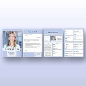 Bewerber-Kompetenz auf einen Blick: CV Komplett-Set Download: Bewerbungs-Deckblatt, Bewerbungsanschreiben, Lebenslauf inkl. Folgeseite für viel Berufserfahrung. Modernes Design in Kacheloptik beeindruckt kompetent als perfekter Bewerber. Lebenslauf, CV, Bewerbungsvorlage für die moderne Bewerbung als Download.