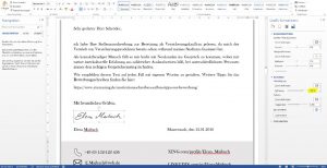 Anleitung Unterschrift in Word perfekt mit Handy eingefuegt