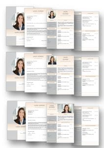 Diese Bewerbungsvorlage ist modern strukturiert und signalisiert: Wer sich so präsentiert, verkauft auch sein künftiges Unternehmen erstklassig. Das sehen Personaler sofort. Dieses CV Lebenslauf Layout ist in 3 Varianten optimiert für rechteckige, quadratische und runde Bewerbungsfotos. 3x4 Seiten als Download für Word und Pages. Lebenslauf, CV, Bewerbungsvorlage für die moderne Bewerbung als Download.