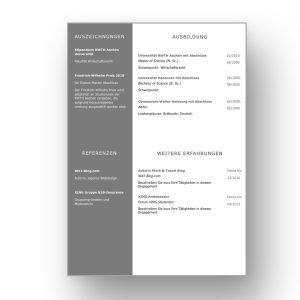 CV Lebenslaufvorlage für viel Berufserfahrung. Highlights: + 6 Seiten + unterstützt Europäischen Referenzrahmen für Sprachen (GER) + STARMAZING®-Easy-Edit-Architektur (spart viel Zeit beim Bearbeiten mit Word) + Eindrucksvolle Farben optimiert für Export als PDF und für Ausdrucke + Als deutsche Bewerbungsvorlage, EU und Schweizer Lebenslauf einsetzbar. Download für Windows Word und MacOS Pages in DIN A4.