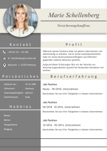 CV Lebenslauf Download: Die Bewerbungsvorlage „Full Attention“ überzeugt von Beginn an. Das moderne Design über 5 Seiten hinweg verleiht Ihnen einen eindrucksvollen ersten Eindruck, wobei Ihre Erfahrungen im Mittelpunkt stehen. Die Bewerbungsvorlage ist gut geeignet für Berufserfahrene, da der Lebenslauf mit einer zweiten Folgeseite zusätzlichen Platz für vorherige berufliche Stationen bietet. Lebenslauf, CV, Bewerbungsvorlage für die moderne Bewerbung als Download.