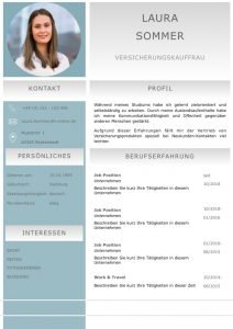 Gelungener Lebenslauf mit Profil: Diese Bewerbungsvorlage ist modern strukturiert und signalisiert: Wer sich so präsentiert, verkauft auch sein künftiges Unternehmen erstklassig. Das sehen Personaler sofort. 5 Seiten als Download für Word und Pages. Enthält ein Deckblatt, Bewerbungsanschreiben, Lebenslauf mit Profil, CV Folgeseite, Ausbildung + weitere Erfahrung. Optimiert für Ausdruck und PDF-Export.