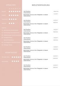 CV in Trendfarbe Coral als Lebenslaufvorlage für viel Berufserfahrung. Highlights: + 6 Seiten + unterstützt Europäischen Referenzrahmen für Sprachen (GER) + STARMAZING®-Easy-Edit-Architektur (spart viel Zeit beim Bearbeiten mit Word) + Eindrucksvolle Farben optimiert für Export als PDF und für Ausdrucke + Als deutsche Bewerbungsvorlage, EU und Schweizer Lebenslauf einsetzbar. Download für Windows Word und MacOS Pages.