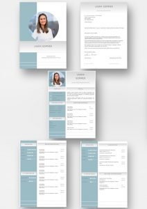 Diese Bewerbungsvorlage ist modern strukturiert und signalisiert: Wer sich so präsentiert, verkauft auch sein künftiges Unternehmen erstklassig. Das sehen Personaler sofort. 5 Seiten als Download für Word und Pages. Enthält ein Deckblatt, Bewerbungsanschreiben, Lebenslauf mit Profil, CV Folgeseite, Ausbildung + weitere Erfahrung. Optimiert für Ausdruck und PDF-Export.