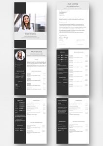 CV mit Profil in Carbon Farben: Eine perfekte Lebenslaufvorlage für viel Berufserfahrung. Highlights: + 6 Seiten + unterstützt Europäischen Referenzrahmen für Sprachen (GER) + STARMAZING®-Easy-Edit-Architektur (spart viel Zeit beim Bearbeiten mit Word) + Eindrucksvolle Farben optimiert für Export als PDF und für Ausdrucke + Als deutsche Bewerbungsvorlage, EU und Schweizer Lebenslauf einsetzbar. Download für Windows Word und MacOS Pages.