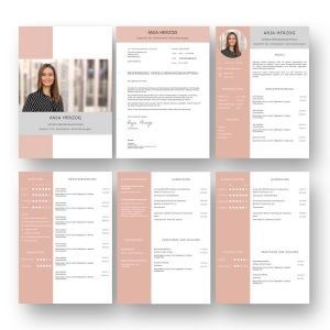 CV in Trendfarbe Coral als Lebenslaufvorlage für viel Berufserfahrung. Highlights: + 6 Seiten + unterstützt Europäischen Referenzrahmen für Sprachen (GER) + STARMAZING®-Easy-Edit-Architektur (spart viel Zeit beim Bearbeiten mit Word) + Eindrucksvolle Farben optimiert für Export als PDF und für Ausdrucke + Als deutsche Bewerbungsvorlage, EU und Schweizer Lebenslauf einsetzbar. Download für Windows Word und MacOS Pages.