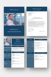 Diese Bewerbungsvorlage ist modern strukturiert und signalisiert: Wer sich so präsentiert, verkauft auch sein künftiges Unternehmen erstklassig. Das sehen Personaler sofort. 4 Seiten als Download für Word und Pages. Enthält ein Deckblatt, Bewerbungsanschreiben, Lebenslauf mit Profil, CV Folgeseite, Ausbildung + weitere Erfahrung. Optimiert für Ausdruck und PDF-Export.