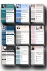 Perfekt Gelungen: Lebenslauf CV Design in beliebten Trendfarben: Perfekt für das Bewerbungsfoto