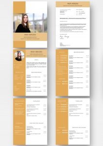 Diese Bewerbungsvorlage ist in jeder Hinsicht gelungen. Hier lassen sich eindrucksvoll im aufgeräumtem Lebenslauf-Design Bewerbungsfoto, Bewerbungsanschreiben, Berufserfahrung, Ausbildung, Praktikum, Auslandserfahrung, Persönlichkeit, Stärken bis hin zu Hobbies grafisch und modern präsentieren. Mit Download für Word und Mac Pages.