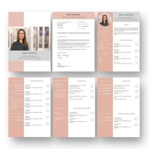 CV in Trendfarbe Coral als Lebenslaufvorlage für viel Berufserfahrung. Highlights: + 6 Seiten + unterstützt Europäischen Referenzrahmen für Sprachen (GER) + STARMAZING®-Easy-Edit-Architektur (spart viel Zeit beim Bearbeiten mit Word) + Eindrucksvolle Farben optimiert für Export als PDF und für Ausdrucke + Als deutsche Bewerbungsvorlage, EU und Schweizer Lebenslauf einsetzbar. Download für Windows Word und MacOS Pages.