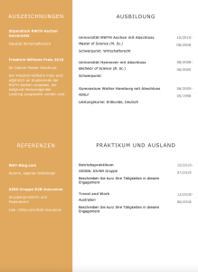 Eigene Stärken im CV zeigen: Persönliche Eigenschaften ideal grafisch dargestellt: Clever auch das Design, wie der Bewerber seine zeitliche Flexibilität und seine Reisebereitschaft dem neuen Arbeitgeber präsentiert. Ausbildung, Praktikum, und Auslandserfahrung runden das Profil ab. Hier als Download zum herunterladen. Der beste Klick Richtung neuem Job