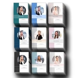 Perfekt Gelungen: Lebenslauf CV Design in beliebten Trendfarben: Perfekt für das Bewerbungsfoto
