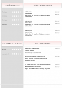 Perfektes und modernes Bewerbungs-Design von STARMAZING: Seite 1: Bewerbungsdeckblatt Seite 2: Bewerbungsanschreiben Seite 3: CV Lebenslauf mit Profil Seite 4: CV Lebenslauf Folgeseite Seite 5: Flexible Zusatzseite / Weiterbildung Seite 6: Bildungsweg Seite 7: CV Kompakt Seite Homeoffice Möglichkeit, Reisebereitschaft, Persönlichkeitsdarstellung, Kenntnisse und zeitliche Verfügbarkeit werden eindrucksvoll grafisch präsentiert. Mit Social Media QR Codes. Alle Schriften ohne Installation dabei. Download: www.STARMAZING.de/bewerber-shop