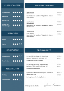 Perfektes und modernes Bewerbungs-Design von STARMAZING: Seite 1: Bewerbungsdeckblatt Seite 2: Bewerbungsanschreiben Seite 3: CV Lebenslauf mit Profil Seite 4: CV Lebenslauf Folgeseite Seite 5: Flexible Zusatzseite / Weiterbildung Seite 6: Bildungsweg Seite 7: CV Kompakt Seite Homeoffice Möglichkeit, Reisebereitschaft, Persönlichkeitsdarstellung, Kenntnisse und zeitliche Verfügbarkeit werden eindrucksvoll grafisch präsentiert. Mit Social Media QR Codes. Alle Schriften ohne Installation dabei. Download: www.STARMAZING.de/bewerber-shop