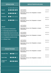 Perfektes und modernes Bewerbungs-Design von STARMAZING: Seite 1: Bewerbungsdeckblatt Seite 2: Bewerbungsanschreiben Seite 3: CV Lebenslauf mit Profil Seite 4: CV Lebenslauf Folgeseite Seite 5: Flexible Zusatzseite / Weiterbildung Seite 6: Bildungsweg Seite 7: CV Kompakt Seite Homeoffice Möglichkeit, Reisebereitschaft, Persönlichkeitsdarstellung, Kenntnisse und zeitliche Verfügbarkeit werden eindrucksvoll grafisch präsentiert. Mit Social Media QR Codes. Alle Schriften ohne Installation dabei. Download: www.STARMAZING.de/bewerber-shop
