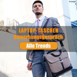 Vorstellungsgespräch Laptop-Taschen Trends: Die richtige Wahl der Kleidung ist für Bewerbungsgespräche entscheidend. Diese aktuellen Modetrends für Büromode und Homeoffice Mode geben Inspiration, wie sich Arbeitnehmer erfolgreich im Business kleiden können.