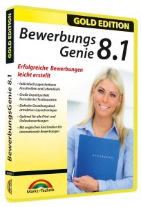 in der Software Bewerbungsgenie sind über 4.000 perfekt formulierte Textbausteine für die perfekte Bewerbung bereits enthalten. Für Individuell zugeschnittene Bewerbungsanschreiben und Lebensläufe. Optimal für alle Print- und Onlinebewerbungen. Automatisches Erstellen optimal strukturierter Lebensläufe auf der Basis Ihrer persönlichen Angaben. Anpassung von Textbausteinen und Layouts für individuelle Gestaltung. Englischsprachige Anschreiben für international ausgerichtete Bewerbungen. Organizer zur Verwaltung laufender Bewerbungen.