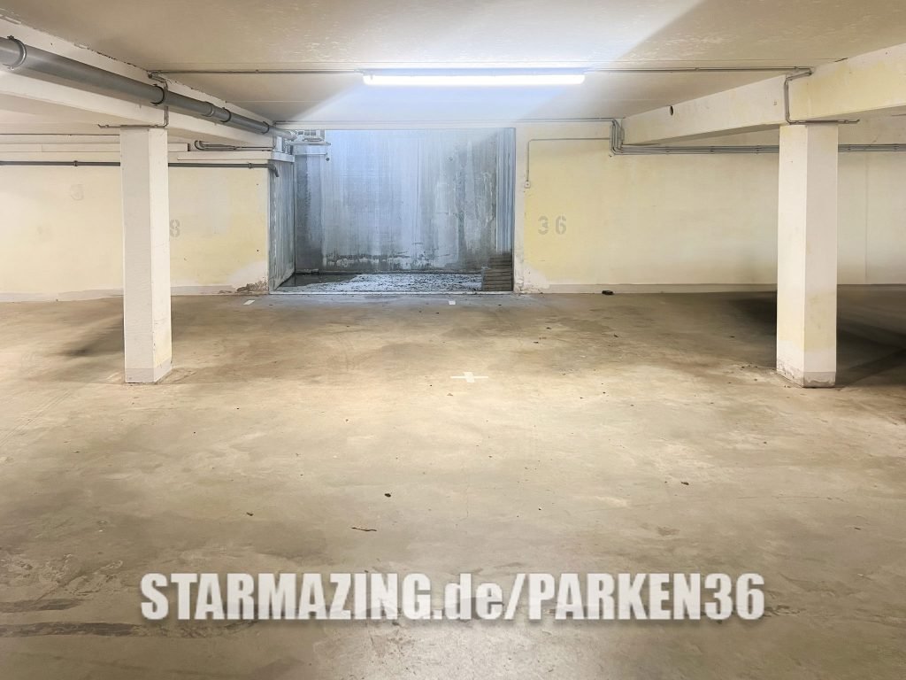 Tiefgarage Herzogstraße Mönchengladbach – Einfahrt, Parkplätze & Innenansicht Innenansicht der Tiefgarage Herzogstraße in Mönchengladbach – gut beleuchtet und sicher.