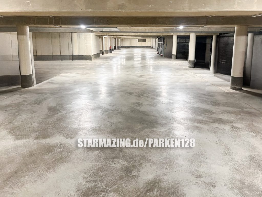 Innenansicht XXL Tiefgaragenstellplatz Mönchengladbach – barrierefrei Innenansicht der barrierefreien 21 m² XXL Tiefgarage in Mönchengladbach