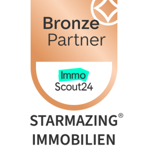 Immobilienscout24 Partnerlogo von STARMAZING Immobilien als Qualitätsnachweis für professionelle Immobilienvermittlung