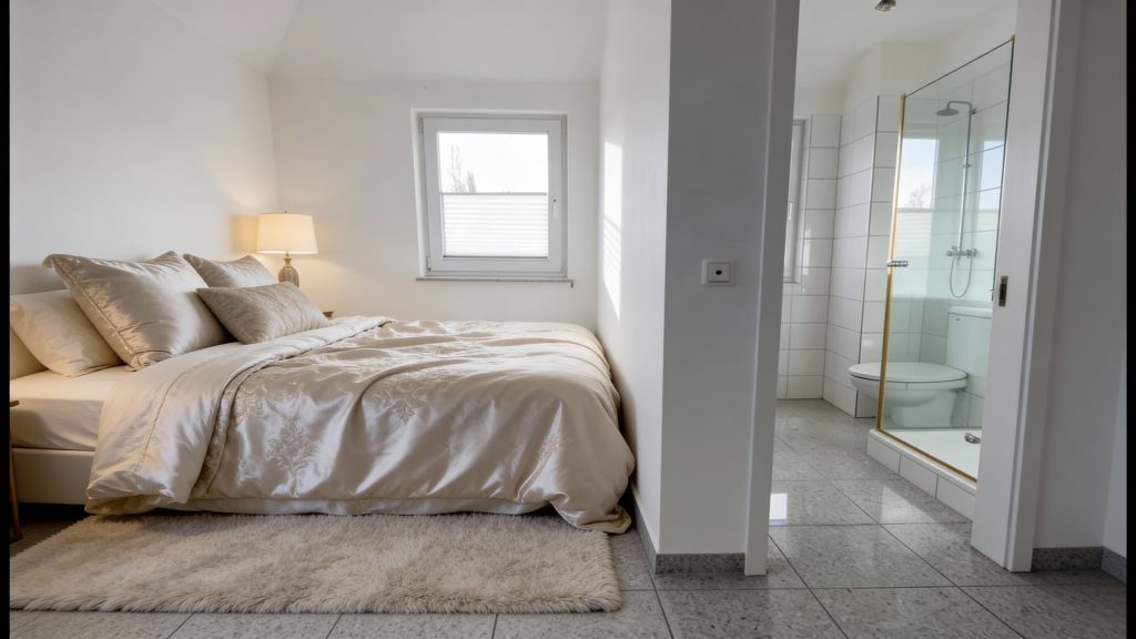 Exklusives Gästezimmer mit En-Suite Badezimmer im Luxus-Penthouse Gästezimmer mit eigenem Bad im Luxus-Penthouse Mönchengladbach