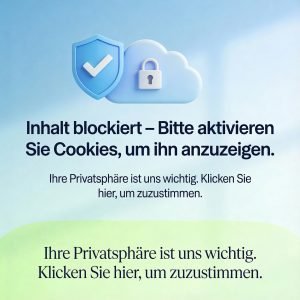Hinweisgrafik: Inhalt ist blockiert, da keine Zustimmung zu Cookies erteilt wurde – Freigabe ermöglicht die Anzeige des Inhalts
