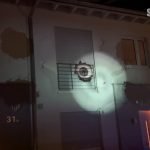 Halloween Auge Fenster Projektion Haus Mönchengladbach Rheydt